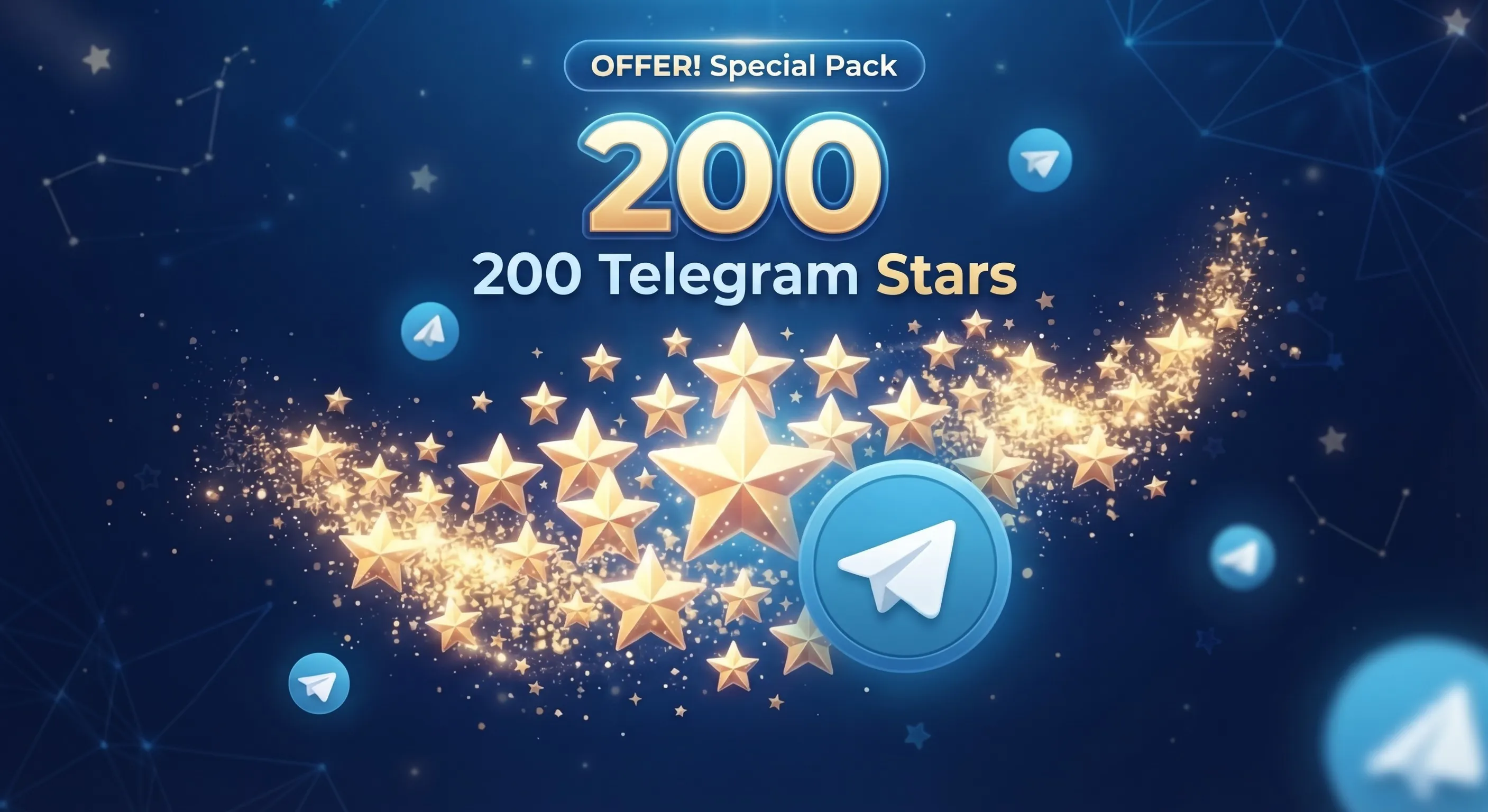 200 استارز(ستاره) تلگرام