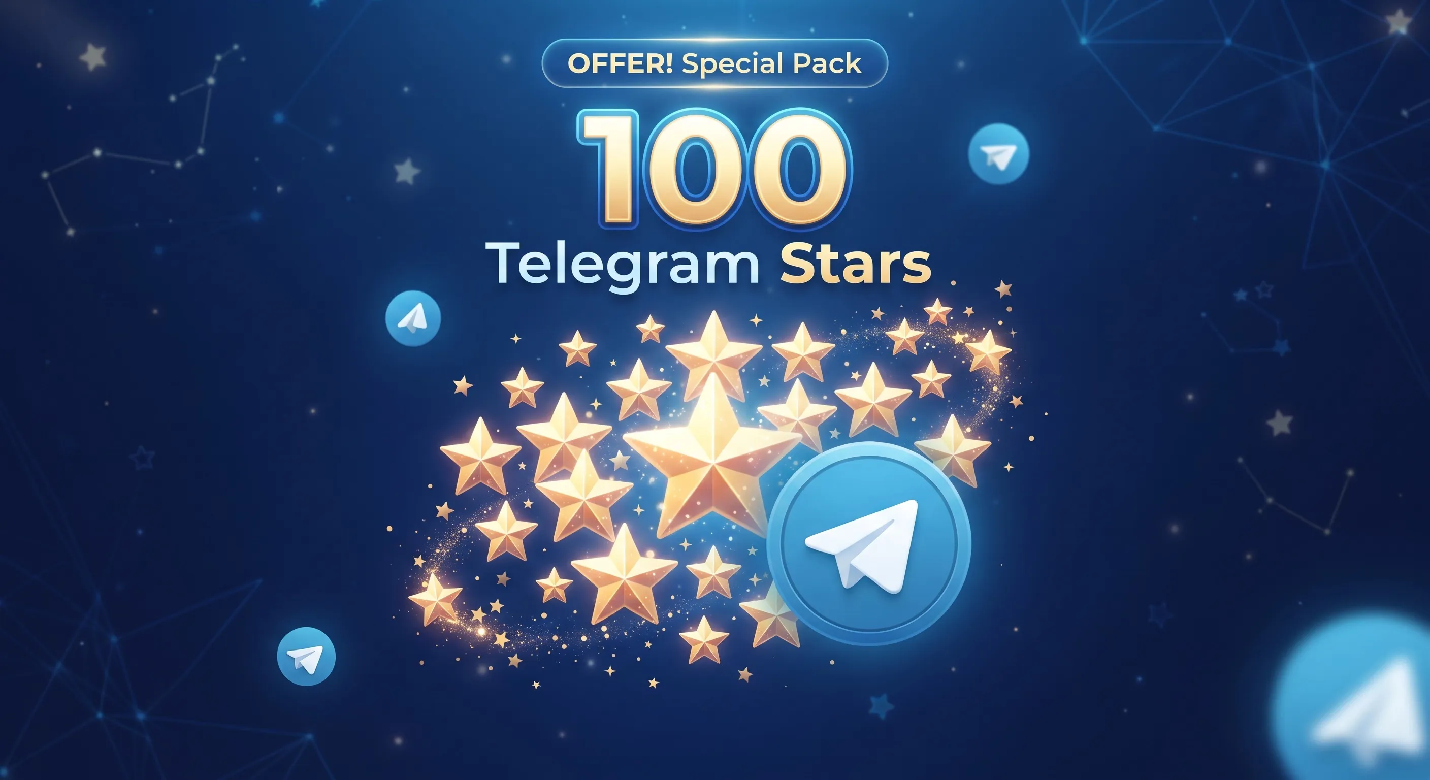 100 استارز(ستاره) تلگرام