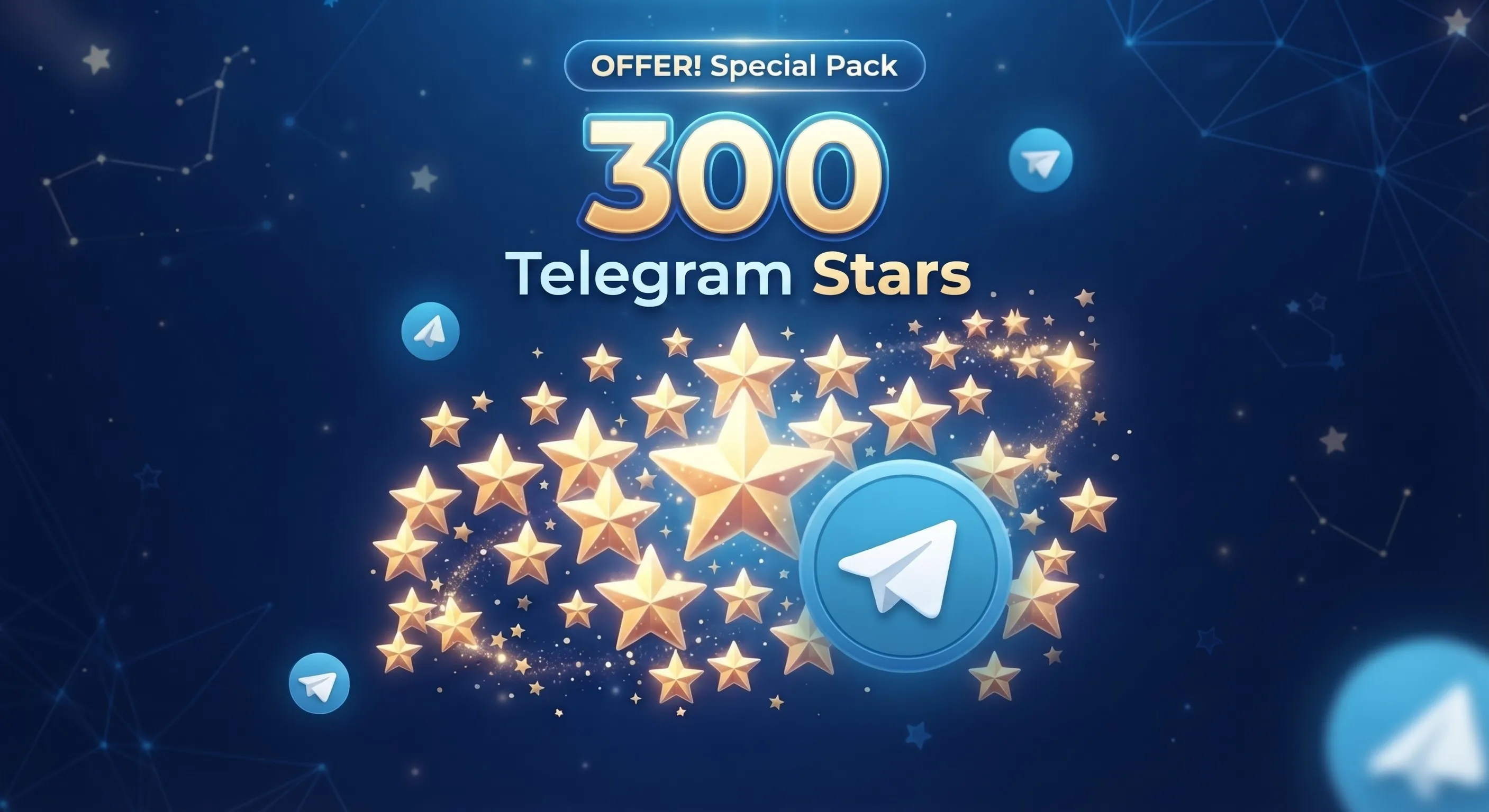 300 استارز(ستاره) تلگرام